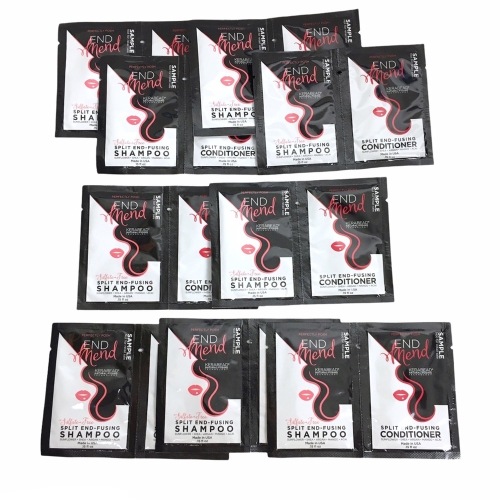 PERFECTLY POSH End Mend Split End Fusing Shampoo Conditioner Sample Packs